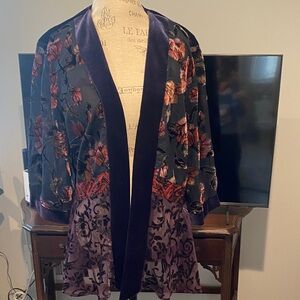 Floral Velvet  Jacket size 18W